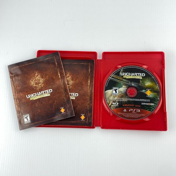 Uncharted Drake's Fortune PS3 Video Game 2007 Case Booklet Disc Rated T Teen - Picture 6 of 7